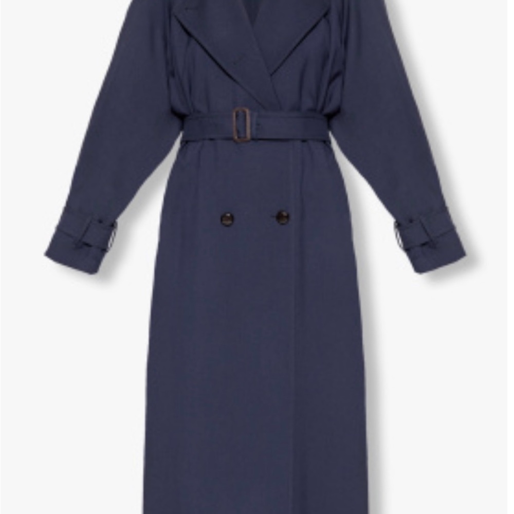 Gucci Blue Long Sleeve Notched Collar trench coat wool size 38